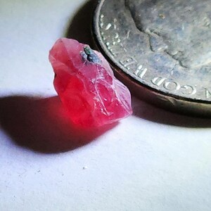 2.08 Carat Raw Red Colored Natural Winza Ruby Crystal