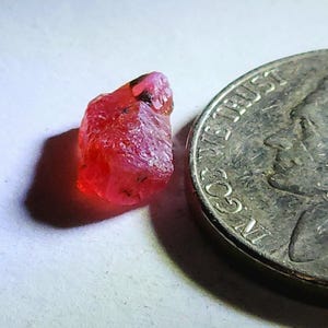 1.80 Carat Raw Red Natural Ruby Crystal from Tanzania. Not Treated.