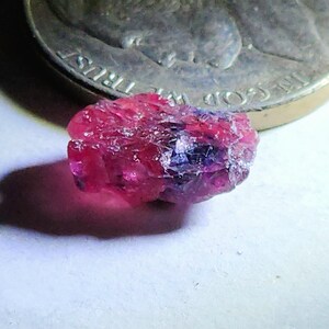 3.00 Carat Rough Pink and Blue Clear Natural Winza Sapphire Crystal from Tanzania