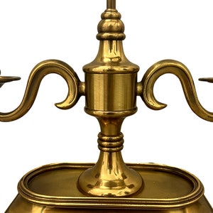 Vintage Bouillotte desk table lamp brass French image 4