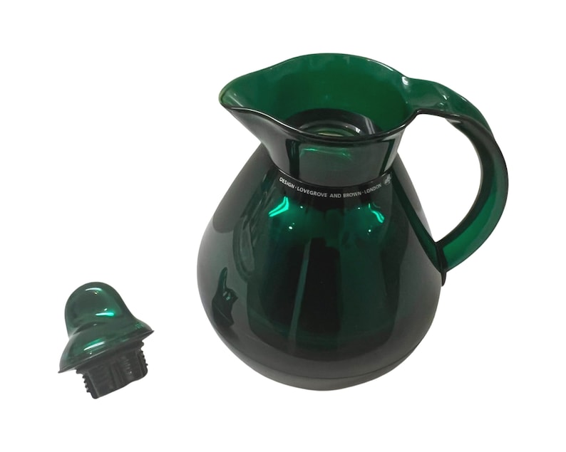 Vintage Alfi green thermal carafe designed by Lovegrove and Brown London lucite acrylic mid century modern image 8