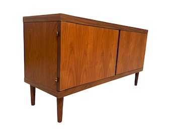 Vintage mid century danish modern Hans olsen teak credenza Denmark restored 1960s