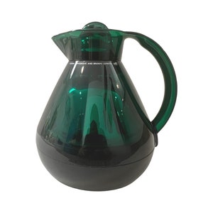 Vintage Alfi green thermal carafe designed by Lovegrove and Brown London lucite acrylic mid century modern image 1