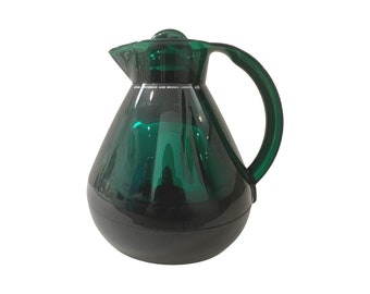 Vintage Alfi green thermal carafe designed by Lovegrove and Brown London lucite acrylic mid century modern