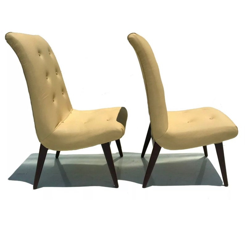 Mid Century Modern Art Deco Norman Bel Geddes Pair Chairs Etsy