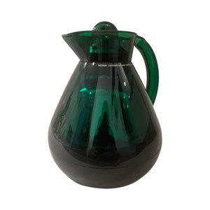 Vintage Alfi green thermal carafe designed by Lovegrove and Brown London lucite acrylic mid century modern image 3