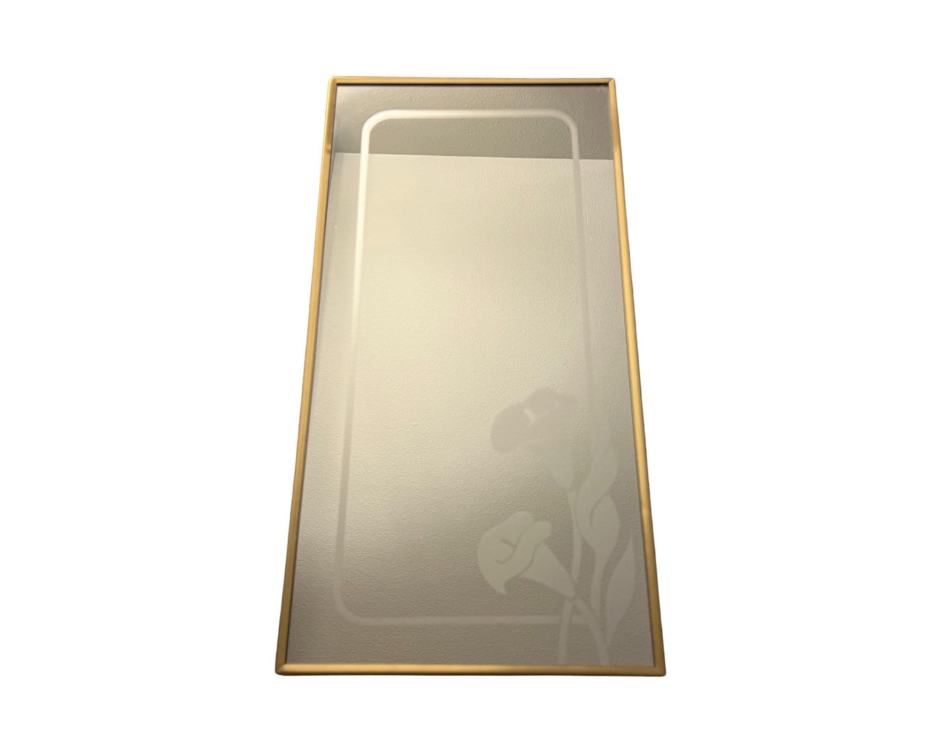 Vintage Postmodern 1980s Wall Mirror Clock and Wall Art Set of 3 Brass