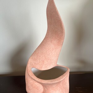 Postmodern 1980s planter vase pink sculpture studio pottery ceramic mid century image 8