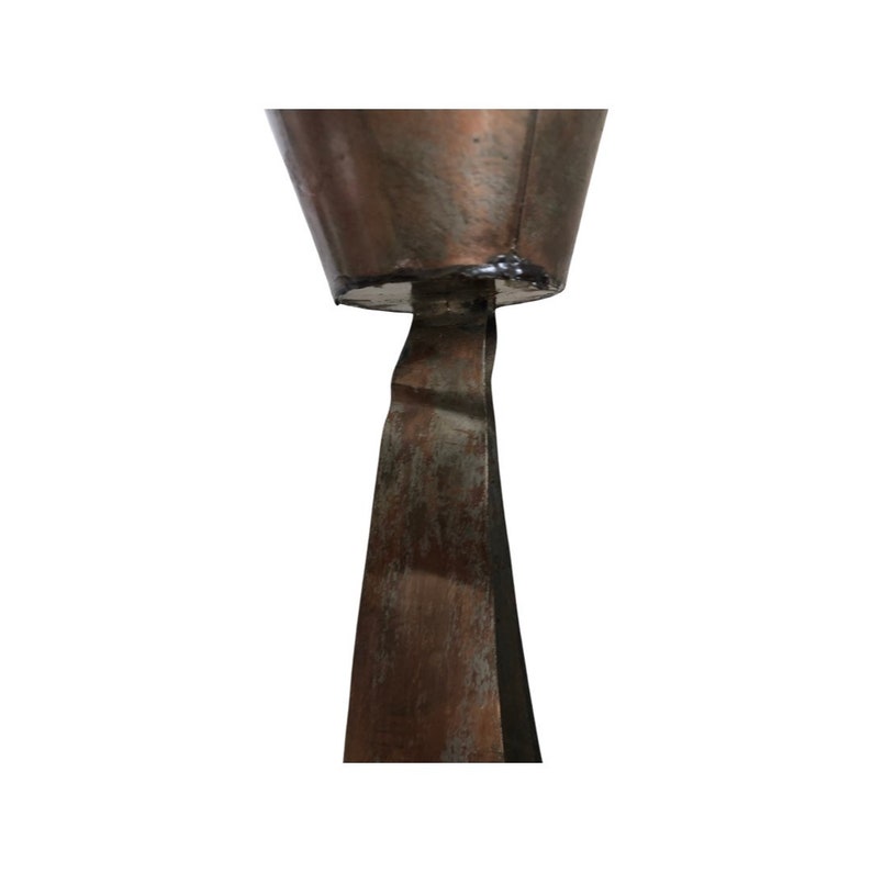 Mid century modern vintage Mexico gene Byron candelabra sculptural candle holder copper image 6