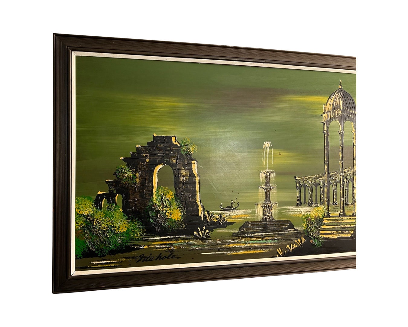 売れ筋介護用品も！ Drip Modern Century Mid Art on Painting Oil Nichole Signed 絵画