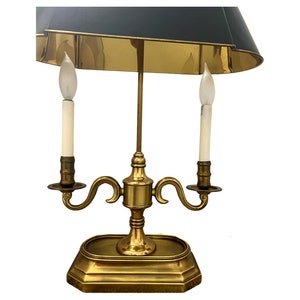 Vintage Bouillotte desk table lamp brass French image 3