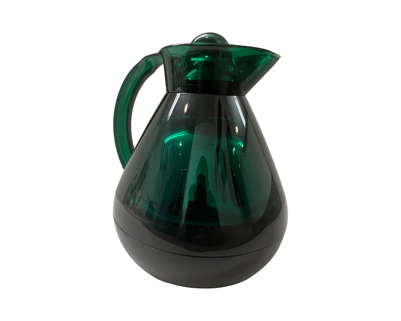 Vintage Alfi green thermal carafe designed by Lovegrove and Brown London lucite acrylic mid century modern image 4