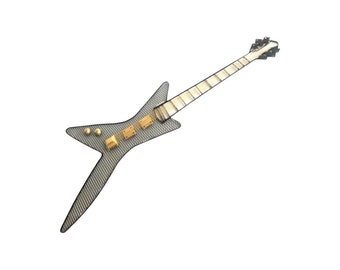 Mid century modern atomic kitsch metal guitar wall art sculpture attributed to Fredrick Weinberg