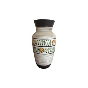Mid Century Modern West Germany Vase Vintage Ceramic Large Pottery German