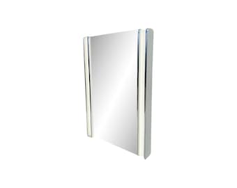 Mid Century Chrome Wall Mirror: Space Age Decor (46x31.6 in)