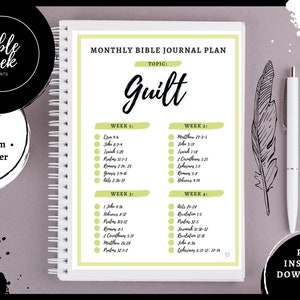 Monthly Bible Journal Plan | Guilt | PDF | Instant Download | BibleGeekPrints