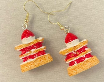 Strawberry Shortcake Earrings, Hypoallergenic