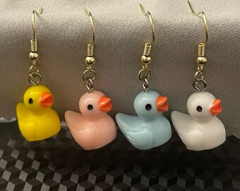 Rubber Duckie Earrings, Hypoallergenic
