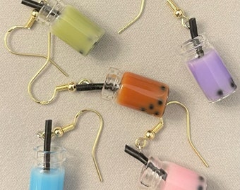 Boba Earrings, Hypoallergenic