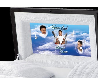 Casket Panel Inserts - Baby Boy  (Urban Collection) Casket Inserts, Casket Panels, Casket Head Panel Inserts