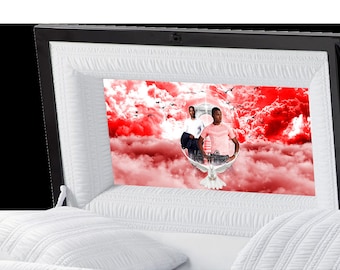 Casket Panel Inserts - Red Glory  (Urban Collection), Casket Inserts, Casket Panels, Casket Head Panel Inserts