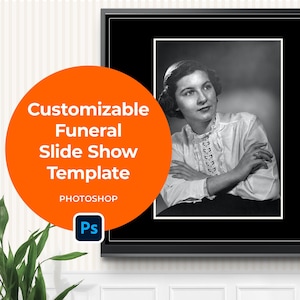 Remembrance Funeral Slideshow Photoshop PSD Template | TV Digital Signage | Celebrate Life Presentation | For Viewings or Memorial Video