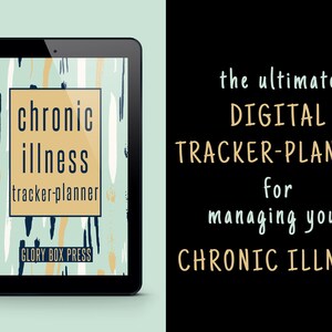 Digital Chronic Illness Tracker Planner Notebook Journal (Mint) for iPad, Goodnotes, etc