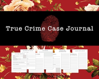 Printable True Crime Case Journals (Floral) for Crime Lovers