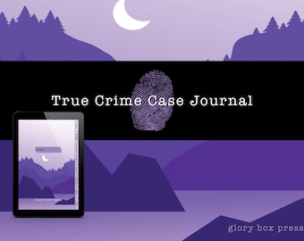 Digital True Crime Case Journal, Notebook, Planner, Gift for her, True crime lovers (Purple Mountains) for iPad, Goodnotes, etc