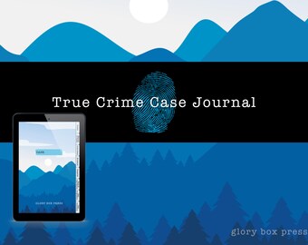 Digital True Crime Case Journal, Notebook, Planner, Gift for her, True crime lovers (Blue Mountains) for iPad, Goodnotes, etc
