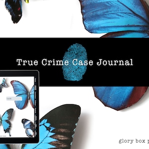 Digital True Crime Case Journal, Notebook, Planner, Gift for True Crime Lovers for iPad, Goodnotes, etc! (Blue Butterfly)