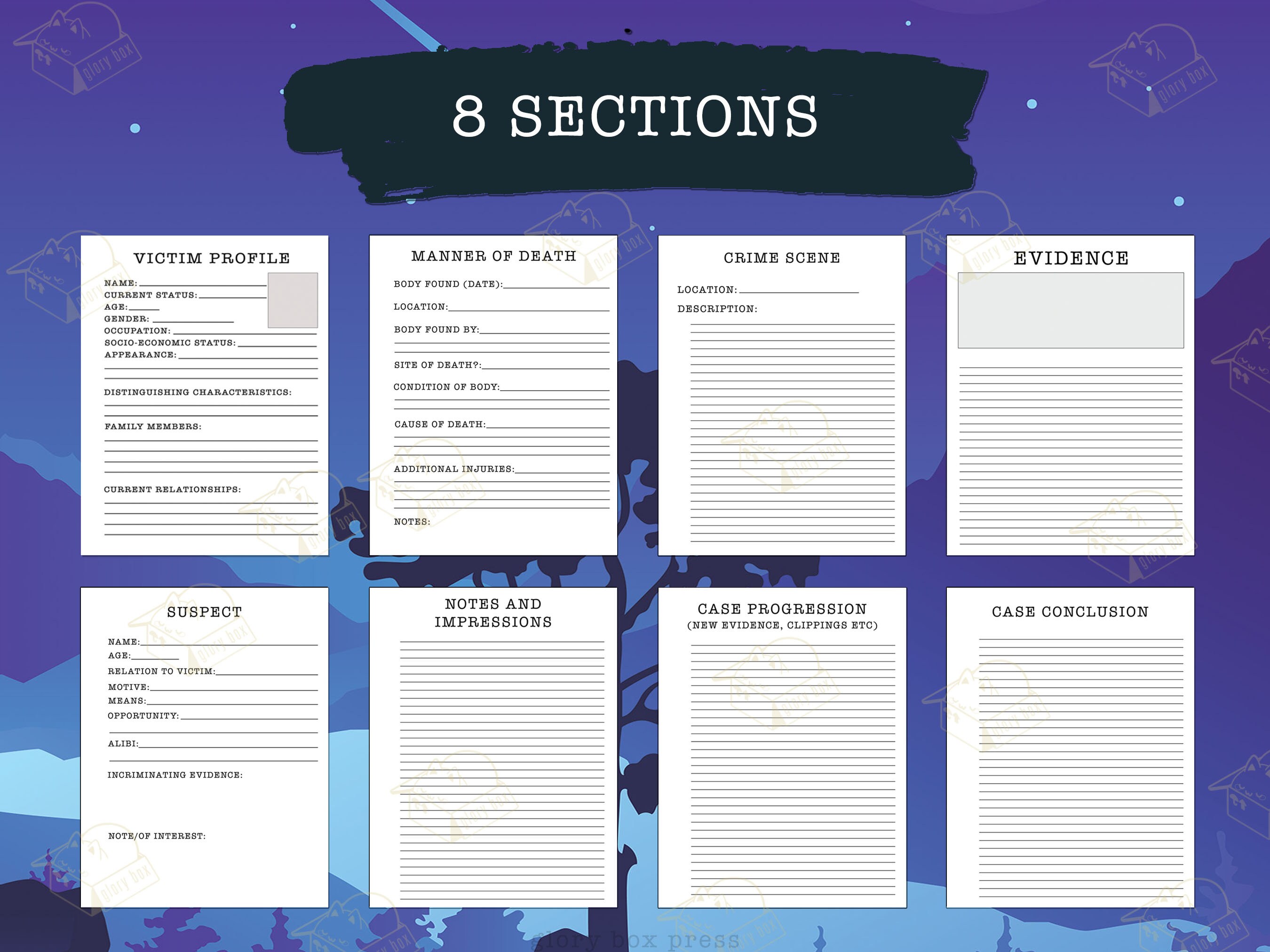 Printable True Crime Case Journals for Crime Lovers - Etsy