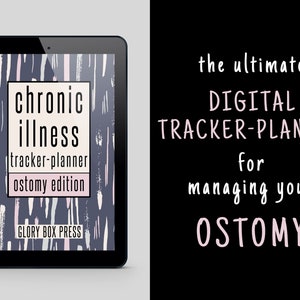 Digital Tracker-Planner, Notebook, Journal for Ostomy, Ileostomy, Colostomy, Stoma (Gray) for iPad, Goodnotes, etc