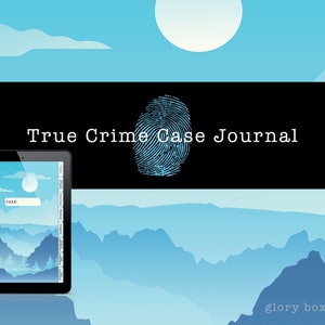 Digital True Crime Case Journal, Notebook, Planner, Gift for her, True crime lovers (Blue Moon) for iPad, Goodnotes, etc