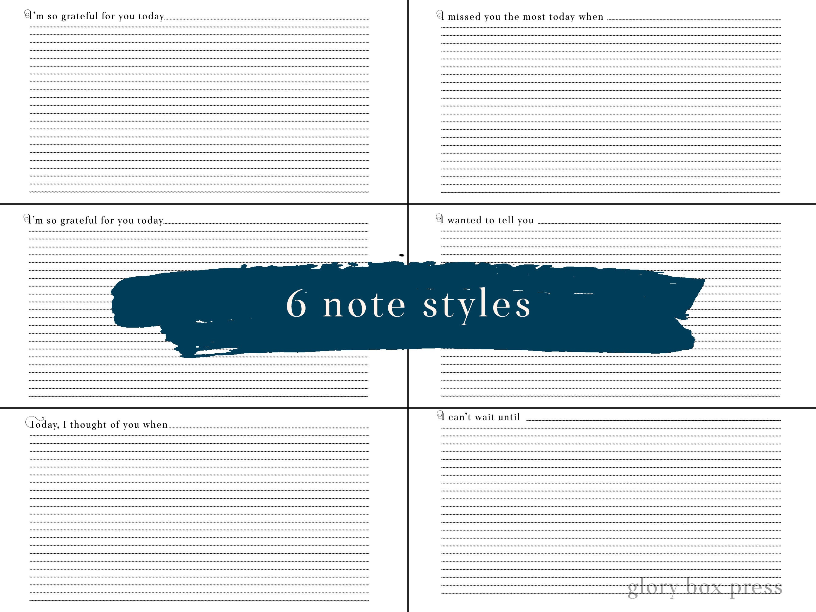 Printable Love Notes (regency) Fun Cute Romantic Gift for Him, Her ...
