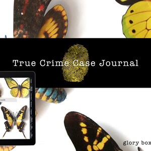 Digital True Crime Case Journal, Notebook, Planner, Gift for True Crime Lovers for iPad, Goodnotes, etc (Yellow Butterfly)!