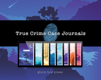 Digital True Crime Case Journals 8 Notebook Collection. Gift for True Crime Lovers (Landscape Collection) for iPad, Goodnotes, etc