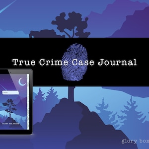 Digital True Crime Case Journal, Notebook, Planner, Gift for True Crime Lovers (Shooting Star) for iPad, Goodnotes, etc
