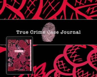 Digital True Crime Case Journal, Notebook, Planner, Gift for True Crime Lovers for iPad, Goodnotes, etc! (Raspberry Edition)