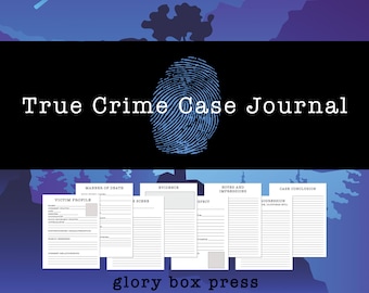 Printable True Crime Case Journals for Crime Lovers