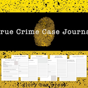 Printable True Crime Case Journals (Handprint) for Crime Lovers