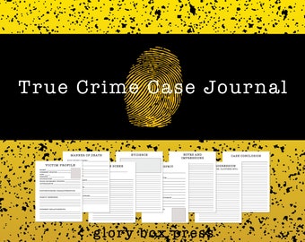 Printable True Crime Case Journals (Handprint) for Crime Lovers