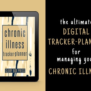 Digital Chronic Illness Tracker Planner, Notebook, Journal (Gold) for iPad, Goodnotes, etc