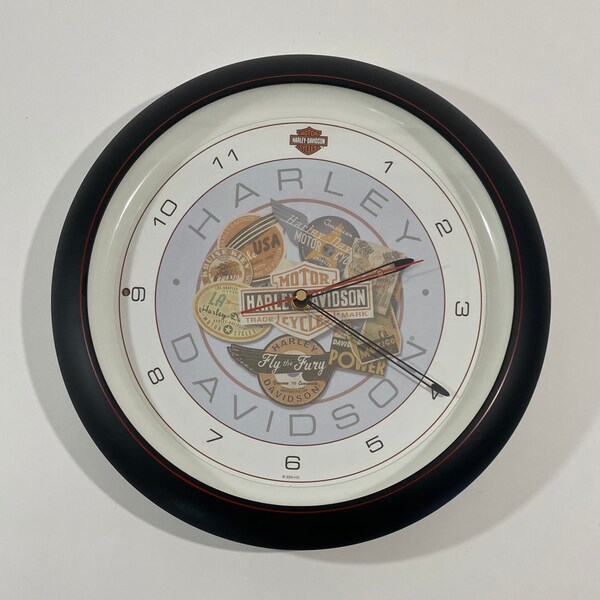 Harley Davidson Clock Etsy