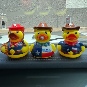 Texas Theme Rubber Duck MR. Mrs. And Lil Texas  | Novelty Gag Gift