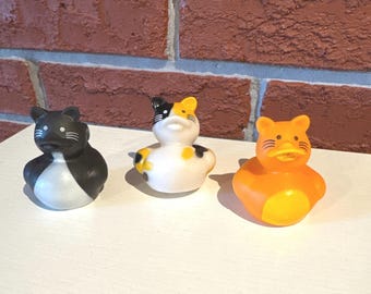 Cat rubber duckies Individual or set of 3