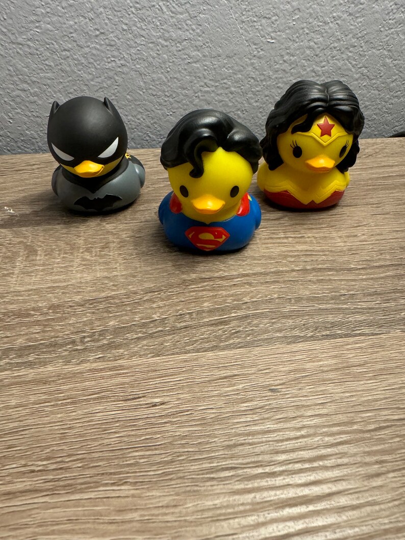 Comic Themed Rubber Ducks Cosmo Individual or set of 3 image 1