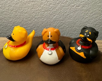 Dog rubber duckies Individual or set of 3