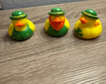 Irish leprechaun duckies  set of 3