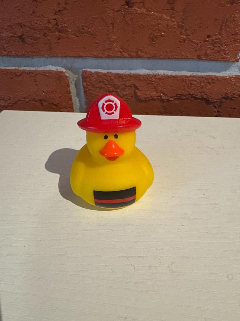 Firefighter, thin Red line rubber duckies 1